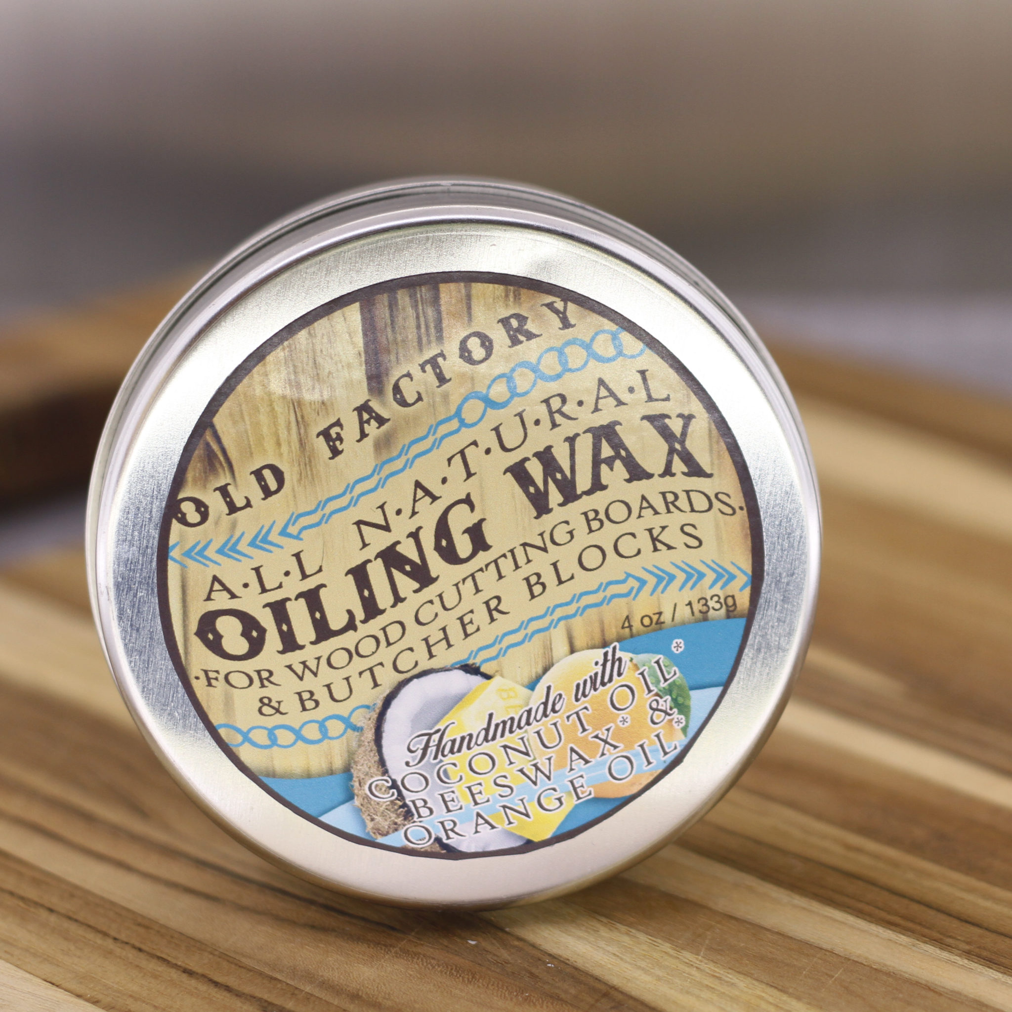 All Natural Cutting Board Seasoning Wax - Tin - Old Factory